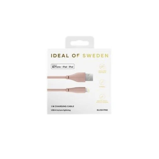Ideal of Sweden Charging Cable Usb A-Lightning Blush Pink 2M